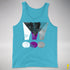 Demisexual Pride Grunge Exclamation Points Premium Tank Top - Aqua Triblend
